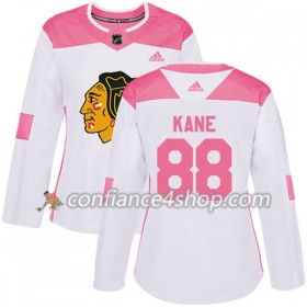 Adidas Maillot de Hockey Chicago Blackhawks Patrick Kane 88 2017-2018 Blanc Rose Fashion Authentic - Femme